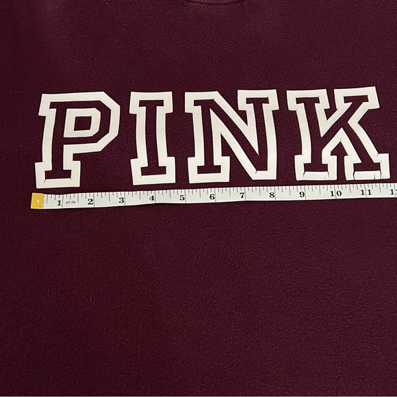Victoria Secret PINK burgundy crewneck size XS - Picture 12 of 13